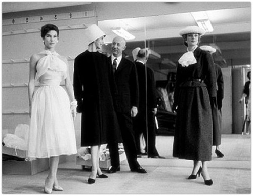 Image of Christian Dior in his fashion collection