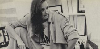 Image of Donna Karan in her fashion collection