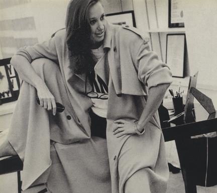 Image of Donna Karan in her fashion collection