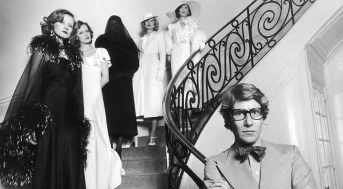 Image of Yves Saint Laurent with other celebrities