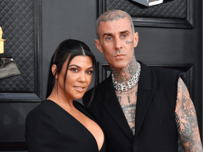 Kourtney Kardashian and Travis Barker. ANGELA WEISS/AFP via Getty Images