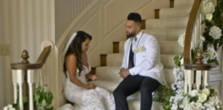 Nancy Rodriguez and Bartise Bowden at their wedding. Netflix