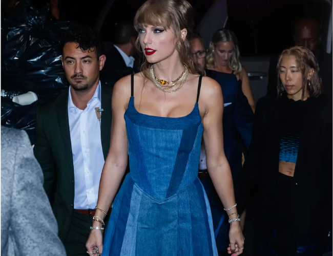 Taylor Swift attends Diddy's VMAs after-party on September 12, 2023. Gotham/Getty Images